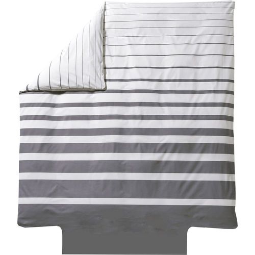 Housse de couette percale GRAND LARGE Acier - Blanc des Vosges - Modalova