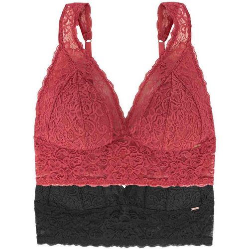 Lot de 2 Bralettes à coques fines sans armatures - Corail et Noir - Dorina - Modalova