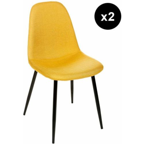 Lot de 2 chaises scandi jaunes - 3S. x Home - Modalova