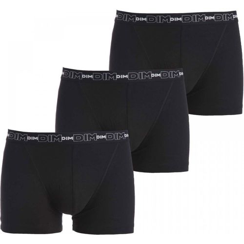 Pack de 3 Boxers Coton Stretch - Ceinture Siglée - Dim Homme - Modalova