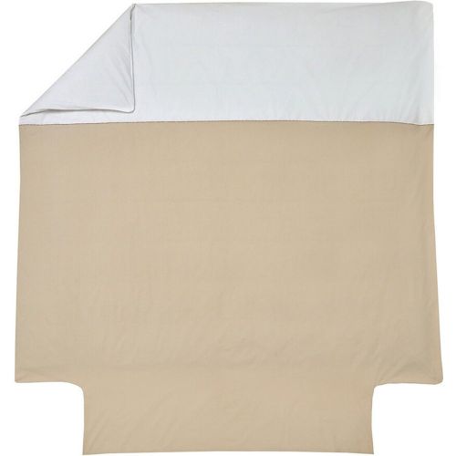 Housse De Couette percale Bicolore DUO Chanvre - Blanc des Vosges - Modalova