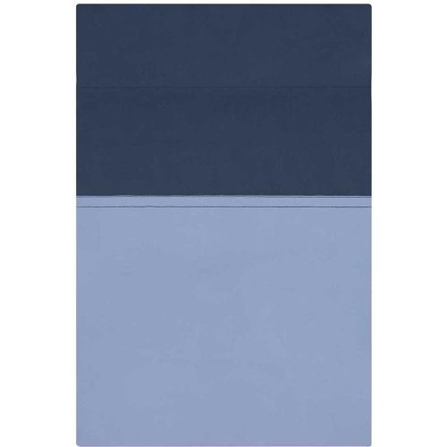 Drap plat bicolore en percale de coton, Made in France, RENDEZ-VOUS OLYMPE, Olympe / nuit - Essix - Modalova