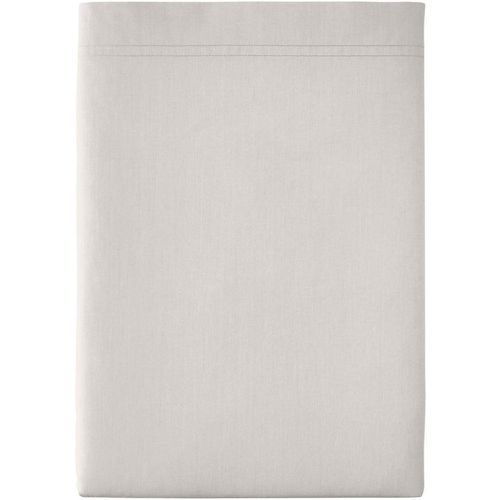 Drap plat uni en percale de coton, Made in France, PREMIÈRE, perle - Essix - Modalova