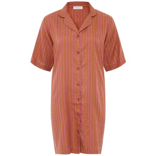Haut de pyjama - Chemise Longue à manches courtes - - ANNA en viscose - Femilet - Modalova