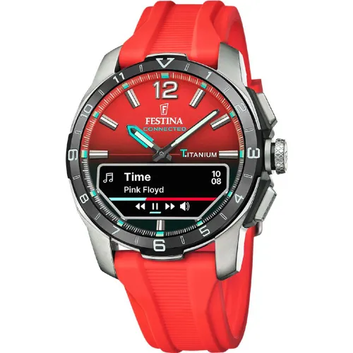 Montre connectée - F23000-6 Bracelet Silicone Rouge - Festina - Modalova