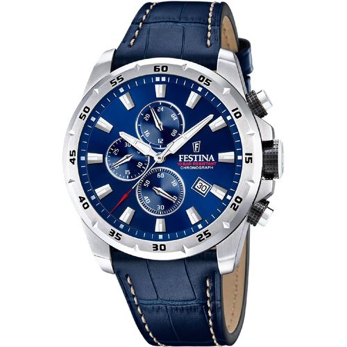 Montre Timeless Chronograph - F20692-2 Bracelet Cuir - Festina - Modalova