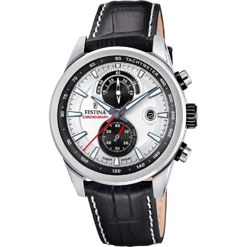 Montre Timeless Chronograph - F20695-1 Bracelet Cuir - Festina - Modalova