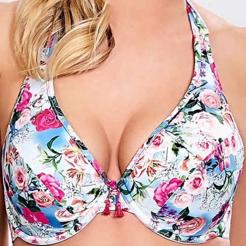 Haut de maillot de bain tour de cou blue floral - Panache maillots - Modalova