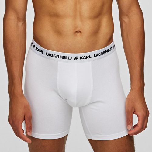 Lot de 3 boxers longs logotes coton - Karl Lagerfeld - Modalova