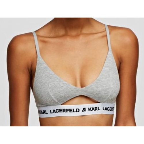 Soutien-gorge triangle sans armatures logote - Karl Lagerfeld - Modalova