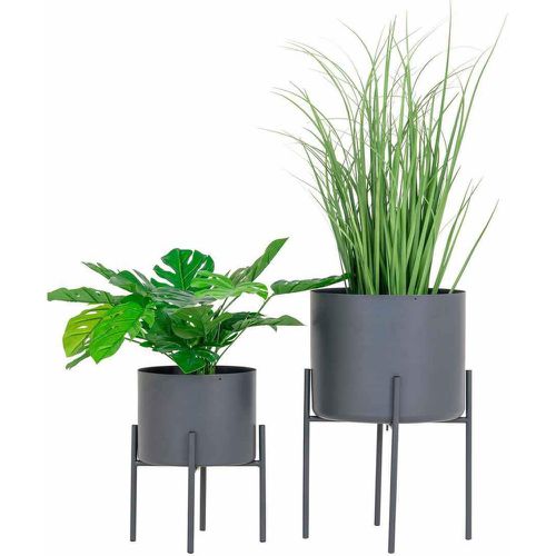 Lot de 2 Pots De Fleurs en acier - House Nordic - Modalova