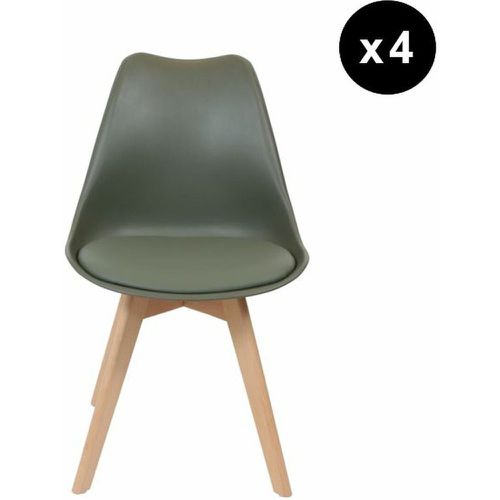 Lot de 4 chaises scandinaves coque rembourée - 3S. x Home - Modalova