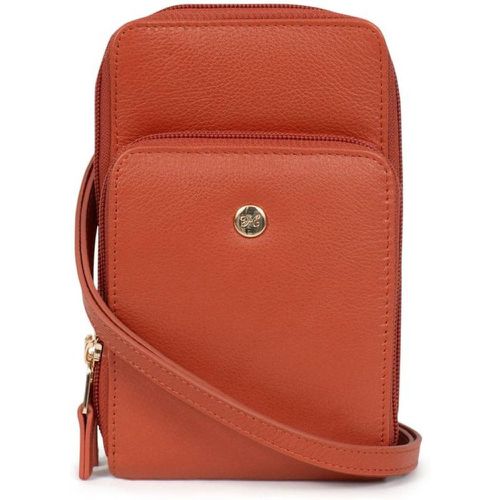 Pochette téléphone avec porte-cartes Stop RFID LUNA en cuir Gaia - Hexagona - Modalova