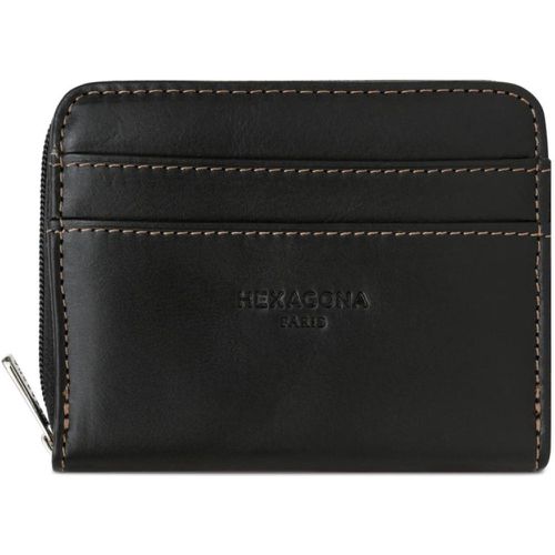 Porte-monnaie Cuir FELIN Noir Neil - Hexagona - Modalova