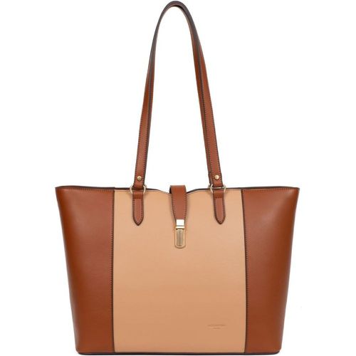 Sac cabas porté épaule A4 SOLANGE Caramel/Sable Gwen - Hexagona - Modalova