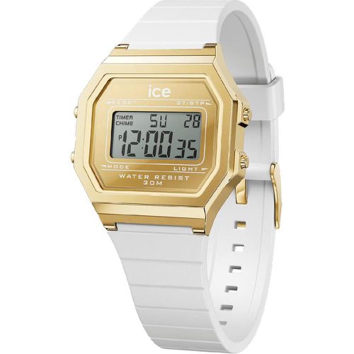 Montre ICE digit retro - Metal gold mirror - White - Small - Ice-Watch - Modalova