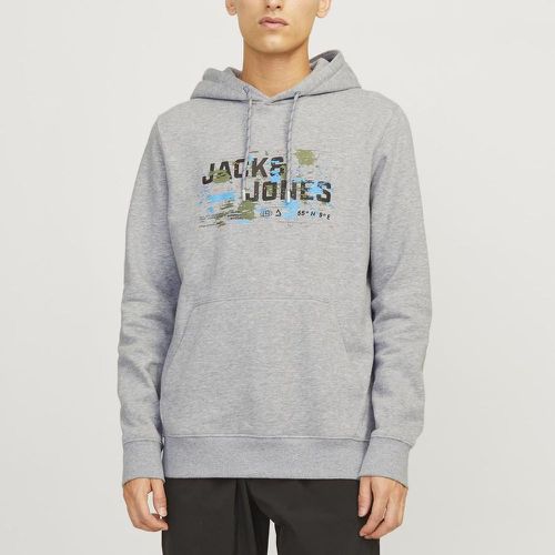 Sweat à capuche en Coton Gris Ivan - jack & jones - Modalova