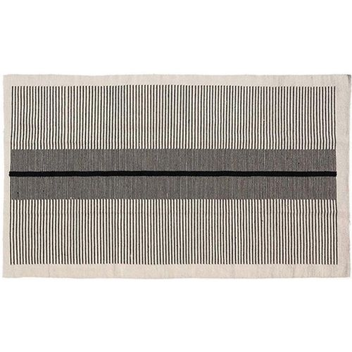 Tapis coton Ligne noir et gris - 3S. x Home - Modalova