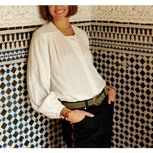 Blouse ample BERLIA blanc en coton - La Petite Etoile - Modalova