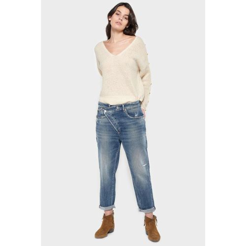 Jeans boyfit cosy, 7/8ème en coton Tess - Le Temps des Cerises - Modalova