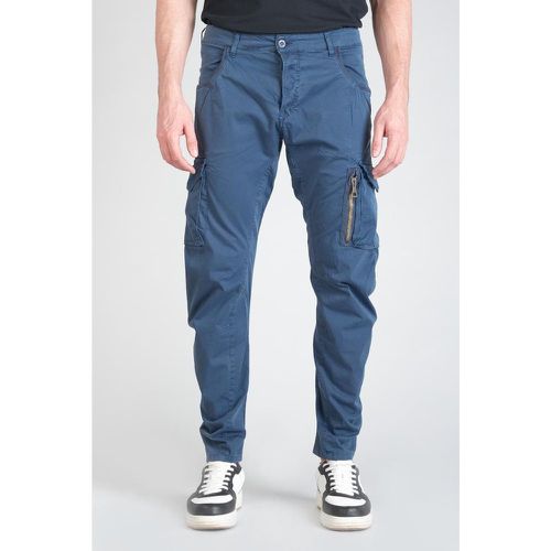 Pantalon Cargo Alban bleu en coton - Le Temps des Cerises - Modalova