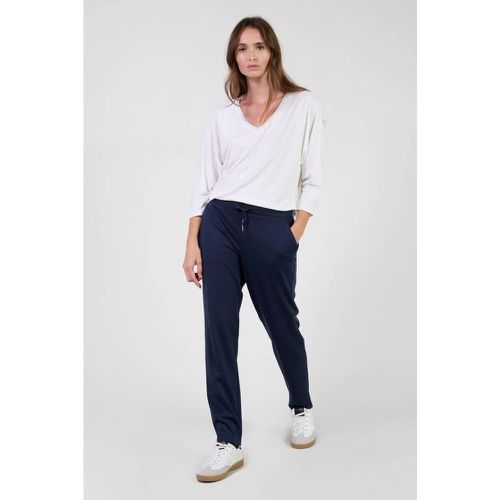 Pantalon droite ROSI bleu Ines - Le Temps des Cerises - Modalova