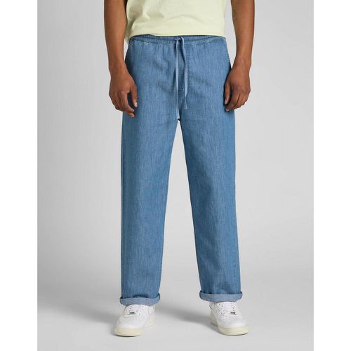 Pantalon ondulé en denim délavé - Prêt-à-porter de luxe, Homme 1AB4SM