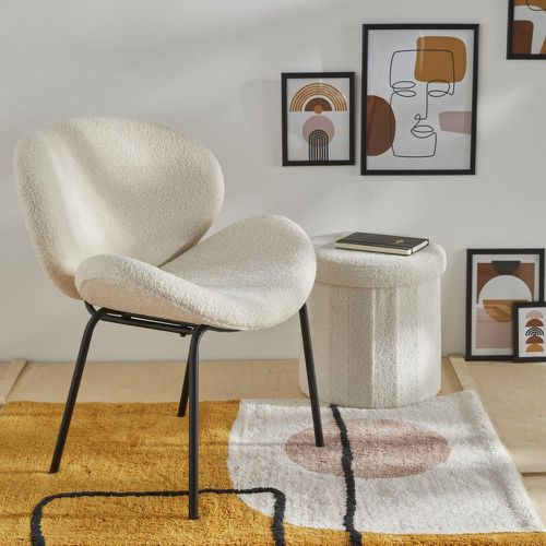 Fauteuil Blanc Bouclette Retro Mood - 3S. x Home - Modalova