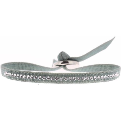 Bracelet A31583 - Bracelet Tissu Bleu Cristaux Swarovski - Les Interchangeables - Modalova