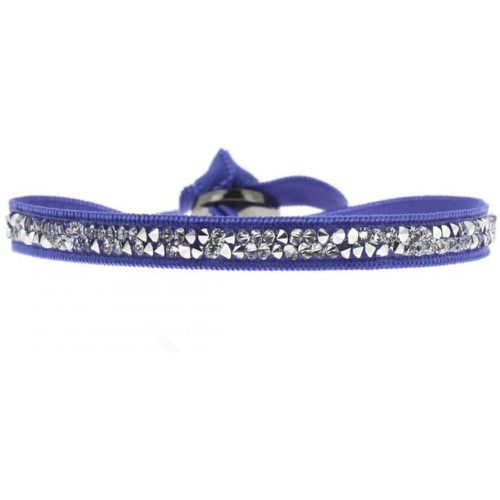 Bracelet A24962 - Bracelet Tissu Bleu Cristaux Swarovski - Les Interchangeables - Modalova