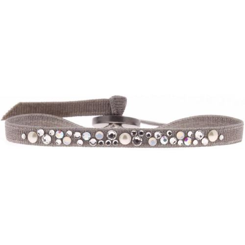 Bracelet A36700 - Bracelet Tissu Marron Cristaux Swarovski - Les Interchangeables - Modalova