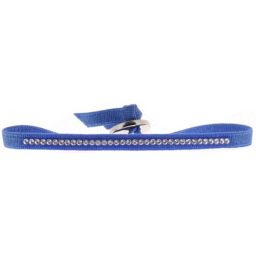 Bracelet A36213 - Bracelet Tissu Bleu Cristaux Swarovski - Les Interchangeables - Modalova