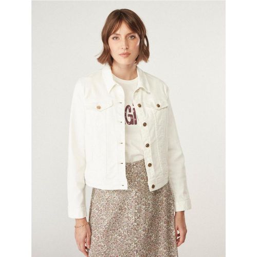 Veste denim blanche écru en coton - Naf Naf - Modalova