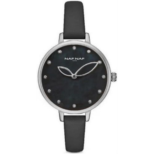 Montre - NAFW1023 Bracelet Cuir Noir - Naf Naf - Modalova