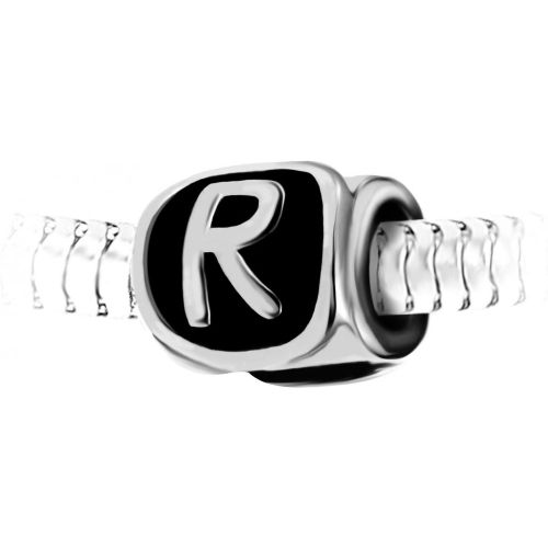 Charm perle lettre R en acier par SC Crystal - So Charm Bijoux - Modalova
