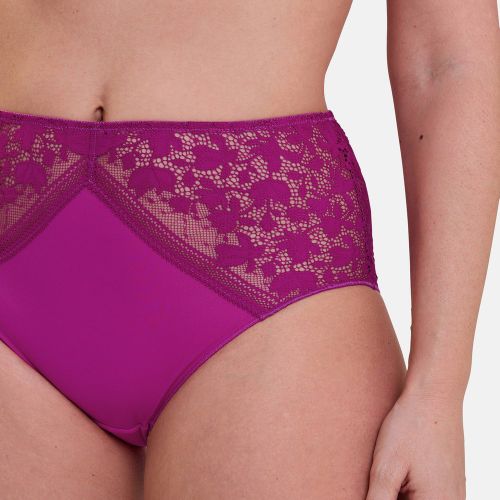 Culotte en microfibre à dentelle florale - Sans Complexe - Modalova