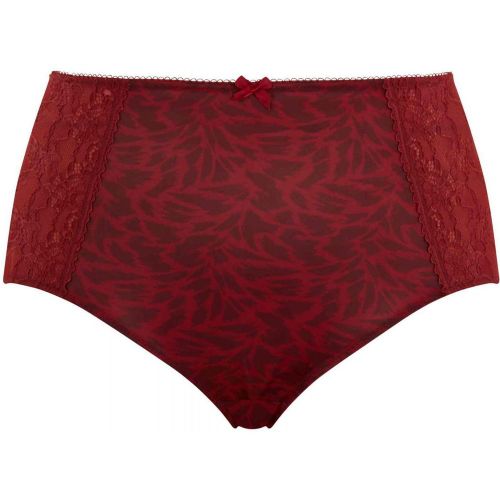 Culotte taille haute à Dentelle Florale et Imprimés Animaliers - Rouge - Sculptresse - Modalova