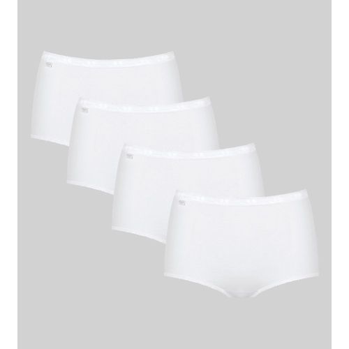 Lot de 4 culottes hautes - Blanc en coton - Sloggi - Modalova