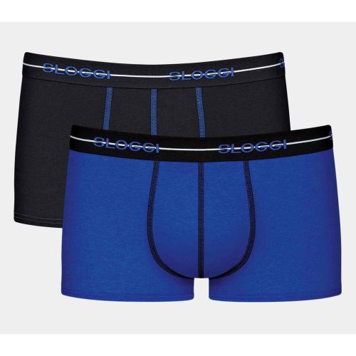 Lot de 2 Boxers courts Bleu et noir - Sloggi Men - Modalova