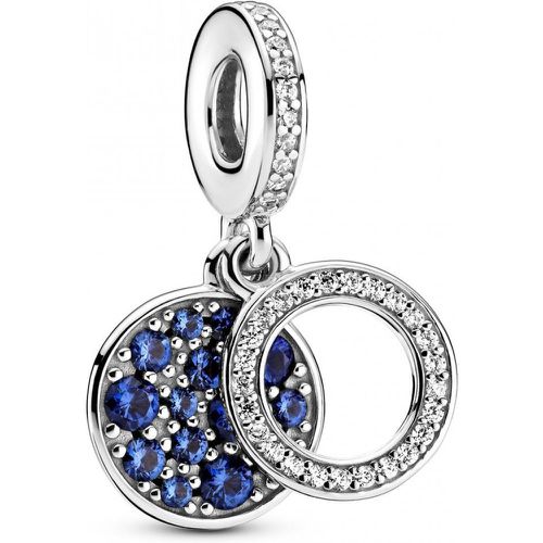 Charm Double Pendant Disque Bleu Colours - Argent - Pandora - Modalova