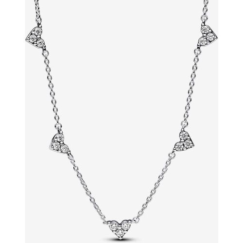 Collier coeurs en argent sterling avec zircons Timeless - Pandora - Modalova