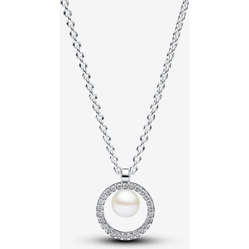 Collier argent sterling avec perle blanche et zircone Timeless - Pandora - Modalova