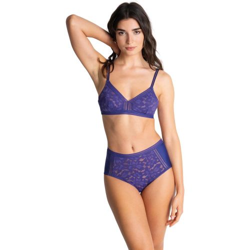 Culotte taille haute motifs fleuris - Violette - Passionata - Modalova