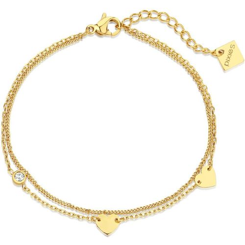 Bracelet Triple Coeur - PBM0058-1WHT Acier - Pixies Bijoux - Modalova