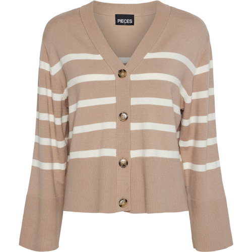 Cardigan en viscose Sia marron - Pieces - Modalova