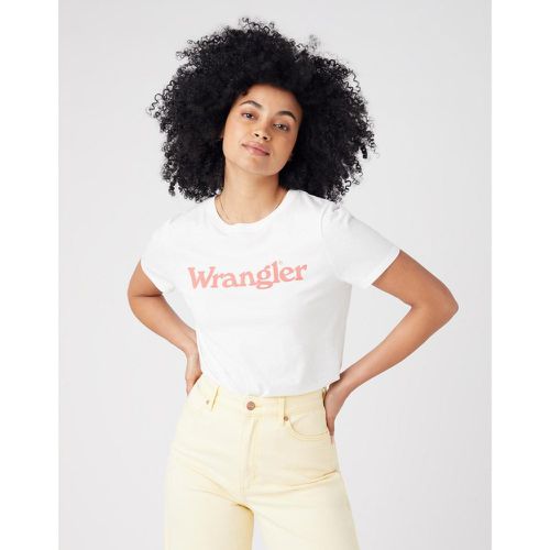 T-Shirt blanc en coton pour femme - Wrangler - Modalova