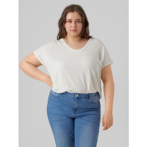 T-shirt Regular Fit Col en V Manches courtes - Vero Moda - Modalova