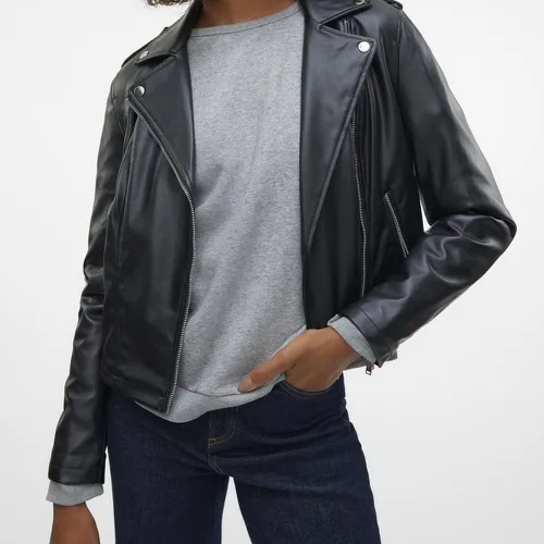 Veste zippée en cuir synthétique Bella Ane - Vero Moda - Modalova