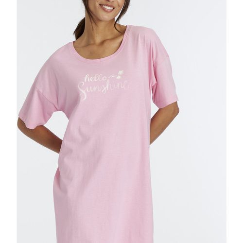 Robe Tshirt en coton - Rose - Vivance - Modalova