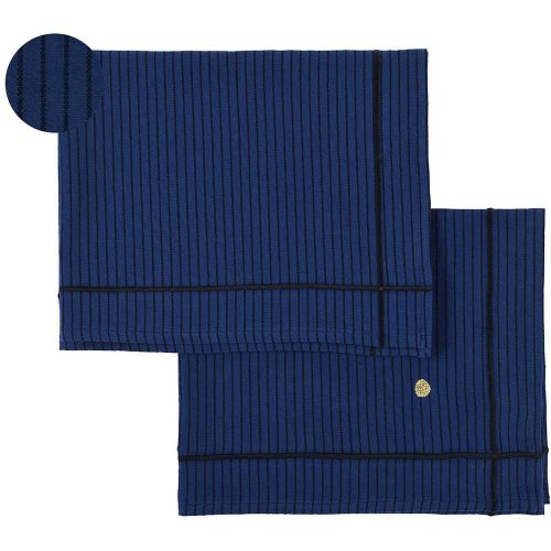 Lot de 2 sets de table LEONIE Indigo 40 x 50 - Maison Vivaraise - Modalova